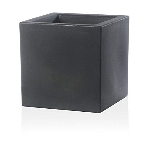 Teraplast Vaso Fioriera In Resina Schio Cubo 30X30 - Beton Beton