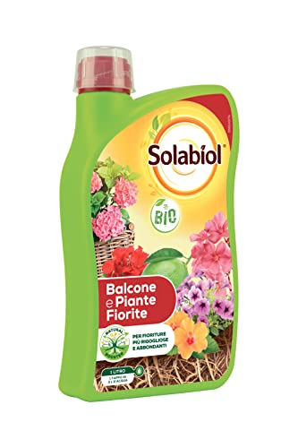 Solabiol Concime Liquido Biologico Per Piante Fiorite Con Tecnologia Natural Booster Stimola Lo Sviluppo Radicale E Dei Fiori, 1L