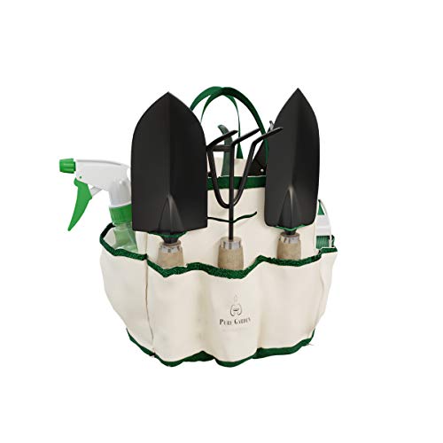 Pure Garden 8 Piece Garden Tool And Tote Set
