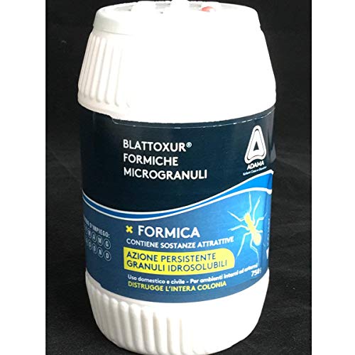 Adama Blattoxur Formiche E Insetti Striscianti Scarafaggi, Pulci, Ragni, Pesciolini D’Argento Insetticida Microgranuli 750 G