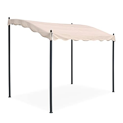 Yellowshop - Pergola In Ferro Mt. 3X2,5 Colore Ecrù Modello Salvador
