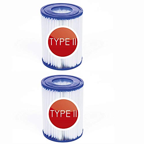 58094 - Cartucce Filtranti Per Piscina, Misura Ii, Diametro 10,6 Cm, Altezza 13,6 Cm, Set Da 2 Pezzi