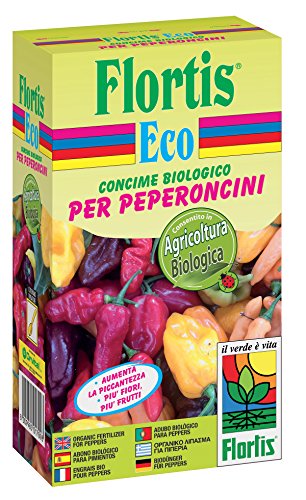 Flortis 1110652 Concime Organo Minerale Biologico Peperoncino, 500 G, 7.5X13.5X24 Cm