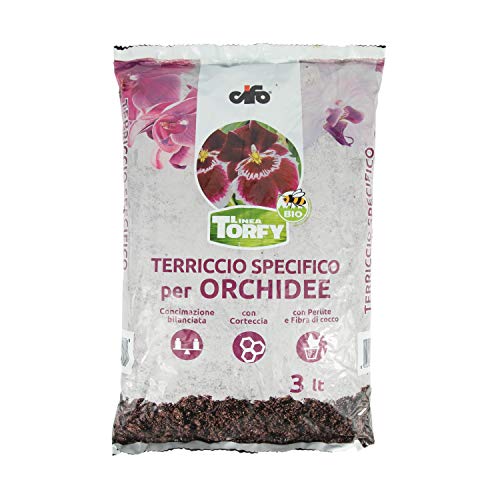 Cifo Linea Torfy, Terriccio Specifico Per Orchidee 3Lt, Concimazione Bilanciata, Con Corteccia, Con Perlite E Fibra Di Cocco