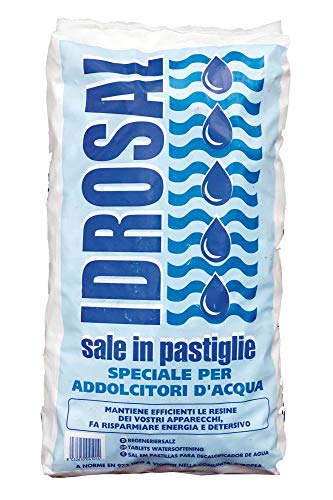 Idrosal Kitsalepast01 Tavoletta Sale Per Addolcidori In Pastiglioni Confezione Da 25 Kg, Bianco