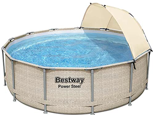 Bestway 5614V Set Piscina Fuori Terra Power Steel Con Tendina Parasole Da 396X107 Cm