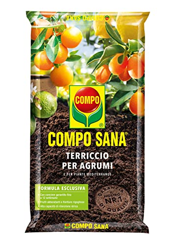 Compo Sana Terriccio Per Agrumi, Per Agrumi E Piante Mediterranee, Con Aggiunta Di Argilla, Sacco 20 L