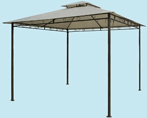 Gazebo Giardino Acciaio Pergola Haiti Cm 300 X 300 270 H