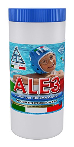 C.A.G Chemical 3A0010 Ale3 Cloro Effervescente, Pastiglie Da 3 Grammi A Rapido Scioglimento