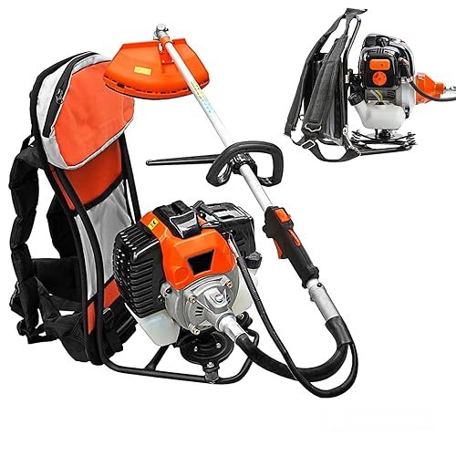 Taniashop Decespugliatore A Zaino Con Motore A Scoppio 63Cc Decespugliatore A Spalla Multifunzione 2 In 1 Professionale Con Testina Doppio Filo Da 2 M