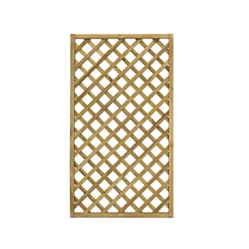 Thegoodgarden Grigliato In Legno Pannello Frangivista Impregnato In Autoclave Maglia Diagonale Trendy Color Naturale (90)