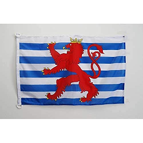 Az Flag Bandiera Navale Lussemburgo Civile 45X30Cm - Bandiera Maritima Lussemburghese Con Leone 30 X 45 Cm Speciale Nautismo