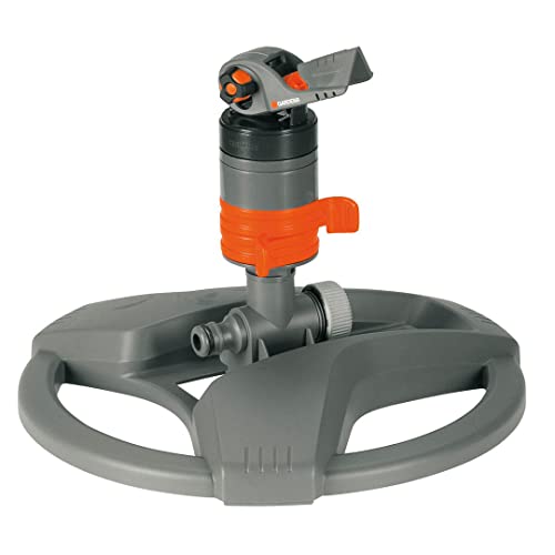 Gardena Irrigatore A Turbina Comfort (Su Base): Irrigatore Per Erba, Superfici Sino A 450 M², Regolazione Della Gittata, Filtro Integrato (8143-20)