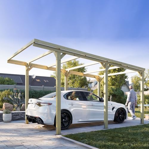 Pergola In Legno 3X5 Carport Tettoia Auto Ombreggiante