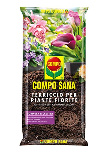 Compo Sana Terriccio Per Piante Fiorite, Per Piante In Vaso O Piena Terra, Con Guano, Sacco 20 L