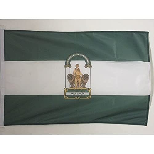 Bandiera Navale Andalusia 45X30Cm - Bandiera Maritima Andalucía In Spagna 30 X 45 Cm Speciale Nautismo - Az Flag