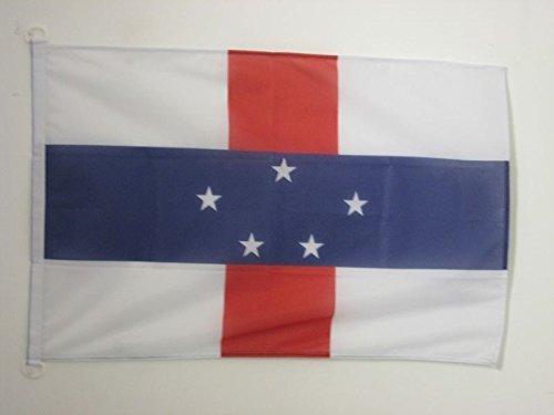 Az Flag Bandiera Navale Antille Olandesi 45X30Cm - Bandiera Maritima Olandese 30 X 45 Cm Speciale Nautismo