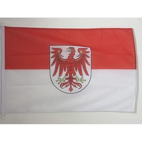 Bandiera Navale Brandeburgo 45X30Cm - Bandiera Maritima Land Di Brandenburg - Germania 30 X 45 Cm Speciale Nautismo - Az Flag