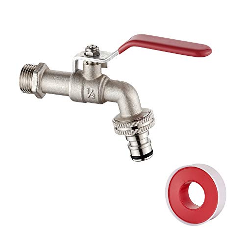 Ibergrif M22201-1 - Rubinetto Giardino, Valvola Di Sfogo A Sfera, Ottone, Marrone