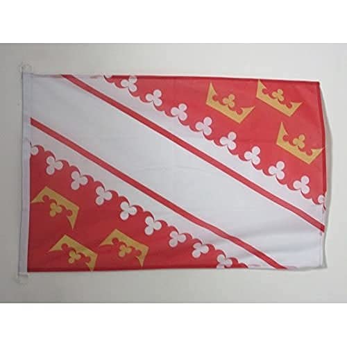 Az Flag Bandiera Navale Alsazia 45X30Cm - Bandiera Maritima Alsace In Francia 30 X 45 Cm Speciale Nautismo