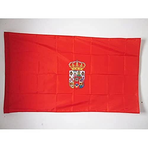 Bandiera Provincia Spagnola Di Ciudad Real 150X90Cm - Bandiera Ciudad Real - Castiglia-La Mancia 90 X 150 Cm Foro Per Asta - Az Flag