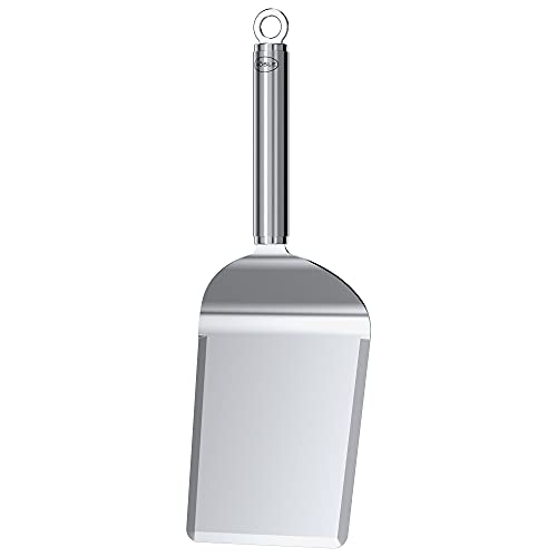 Rösle Plancha Spatola Larga, Spatola Per Barbecue Con Angoli Arrotondati Per Girare Carne E Verdure, Acciaio Inox 18/10, Lavabile In Lavastoviglie