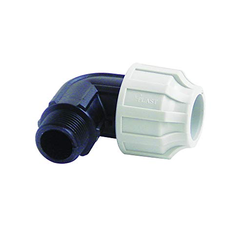 Stp Fittings 08335510 - Giunto Ad Angolo Di 90° In Polipropilene, Filettatura Maschio, Da 25 Mm X 3/4"