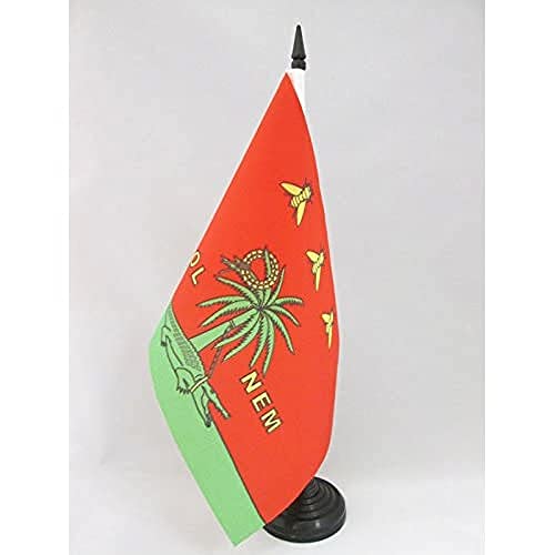 Bandiera Da Tavolo Città Di Nîmes Colnem 21X14Cm - Piccola Bandierina Di Nimes Romana 14 X 21 Cm - Az Flag
