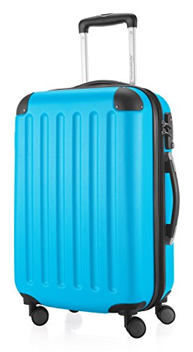 Hauptstadtkoffer - Spree - Bagaglio A Mano, Valigia Rigida, Trolley Espandibile, 4 Ruote Doppie, Tsa, 55 Cm, 42 Litri, Ciano