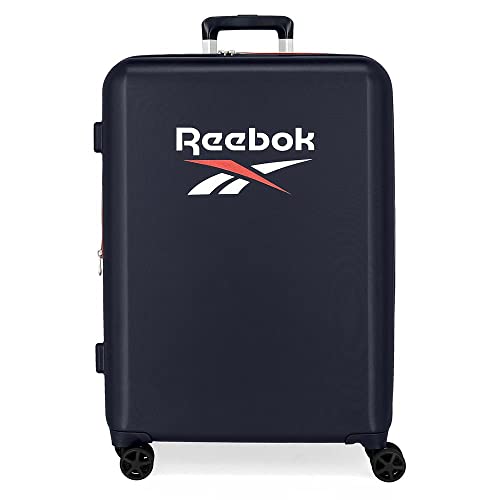 Valigia Reebok Roxbury Media Blu 48X70X26 Cm Abs Rigido Chiusura Tsa Integrata 81L 2,5 Kg 4 Doppie Ruote