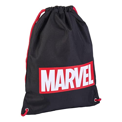 Cerdá Life'S Little Moments Bolsa Mochila Cuerdas Infantil De Marvel-Licencia Oficial, Saco Unisex Niños, Negro, Pequeño