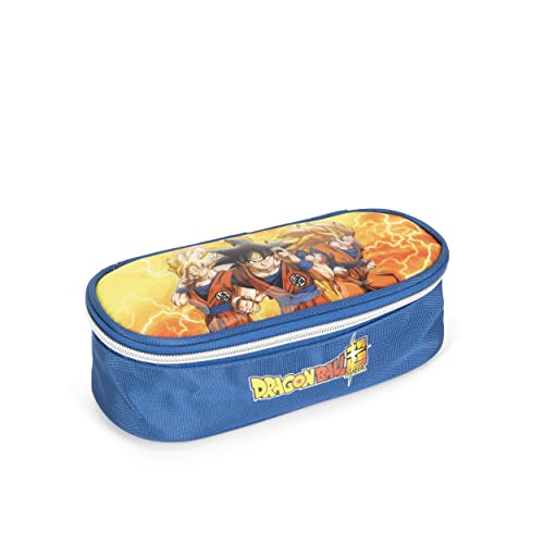Dragon Ball - Astuccio Ovale Organizzato, Bambina E Bambino, Con Cerniera E Tirazip - Astuccio Scuola Con Vano Interno Per Cancelleria E Spazio Portap