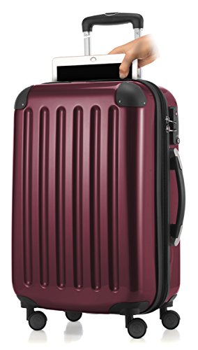 Hauptstadtkoffer - Alex - Bagaglio A Mano Con Scomparto Per Laptop, Valigia Rigida, Trolley Espandibile, 4 Doppie Ruote, Tsa, 55 Cm, 42 Litri, Borgogn