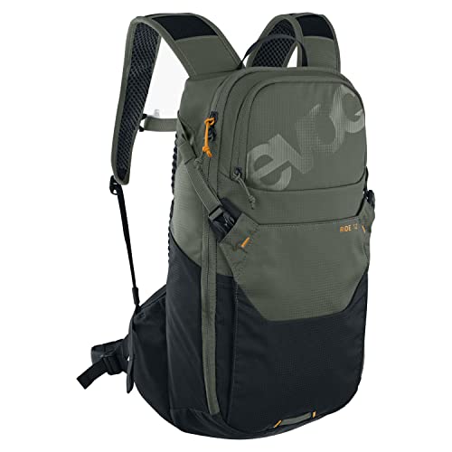Zaino Da Bici Evoc Ride 12 Protector, Zaino Da Trekking Per Sentieri E Uso Quotidiano (Supporto Per Casco, Zaino Con Vescica Di Idratazione Da 2 L), O