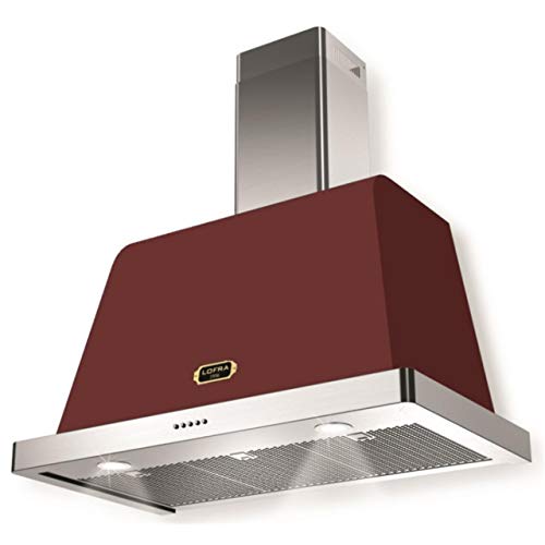 Lofra Cappa Cucina Dolcevita Parete 90 Cm Burgundy