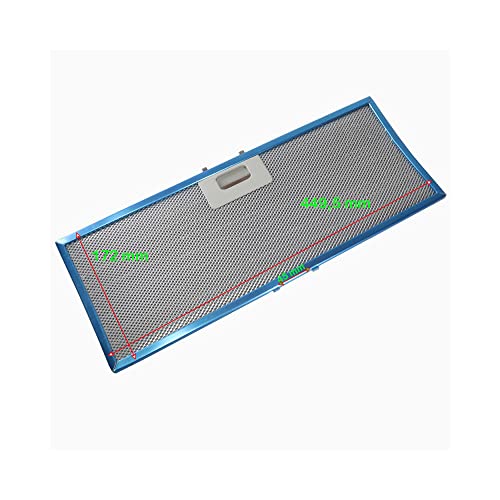 Jcspares® - Filtro Metallico In Alluminio Curvo 449,5 X 172 Mm Per Cappa Cucina Compatibile Con Elica Whirlpool Per Modelli: Aosta Ix/Lux/A/52/Gr13 -
