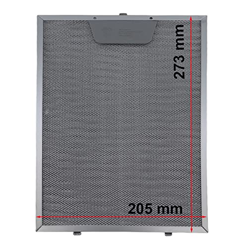 Jcspares® - Filtro Metallo Alluminio 20,5 X 27,3 X 0,8 Cm Per Cappa Aspitante Cucina Compatibile Con Faber Elica Rex Electrolux Aeg Ed Ulteriori