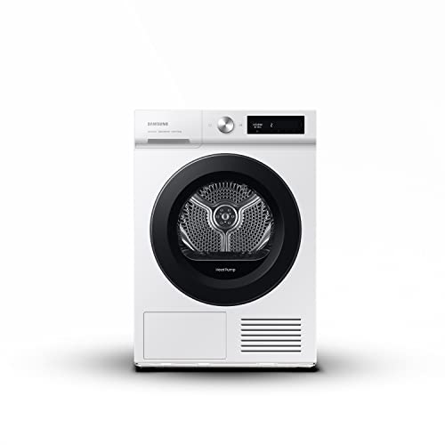 Samsung Asciugatrice Ai Control Con Optimal Dry Sensor Dv90Bb5245Aws3 9 Kg, Pompa Di Calore, Classe A+++, Wifi, Oblò Reversibile, Carica Frontale, 60L