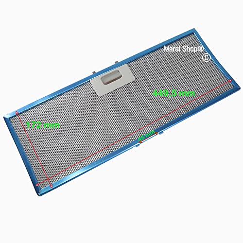 Marel Shop® - Filtro Metallico In Alluminio Curvo 449,5 X 172 Mm Per Cappa Compatibile Con Elica Whirlpool Per Modelli: Aosta Ix/Lux/A/52/Gr13 - Gr13/