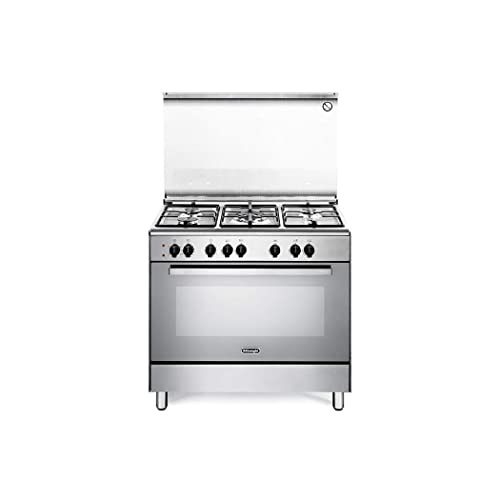 De Longhi Cucina Elettrica Demx96Ed 5 Fuochi A Gas Forno Elettrico Multifunzione Ventilato Classe A Dimensioni 90 X 60 Cm Colore Inox