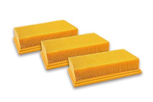 Vhbw 3X Filtro A Pieghe Piatte Compatibile Con Aspirapolvere Aspiraliquidi Kärcher Nt 35/1 Tact/Te/M, Nt 361 Eco/Te/M, Nt 40/1 Tact, Nt 45/1 Tact/Te/M