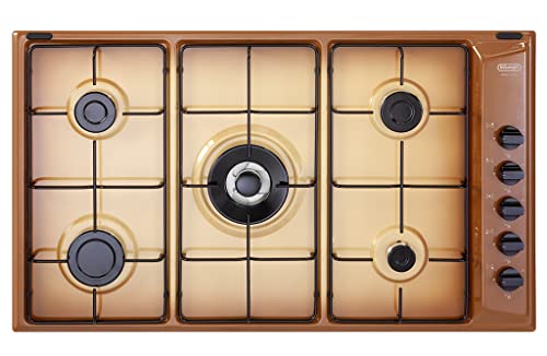 De Longhi Ytf 59 Dd - Piano Cottura A Gas Da 90 Cm 5 Fuochi Colore Terra Di Francia