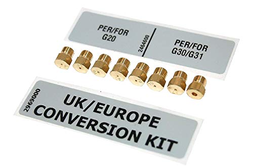 Kit Di Conversione Gpl (9 Getti/Ugelli/Iniettori Inc) Compatibile Con Piani Cottura A Gas Aeg, Electrolux E Zanussi