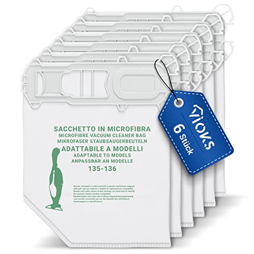 Vioks Set Di Sacchetti Per Aspirapolvere 6X / Ricambio Per Sacchetti Per Aspirapolvere Vorwerk Folletto 135-136 / Sacchetti Per Aspirapolvere Vorwerk