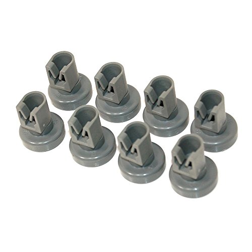 Electrolux 50286967000 Kit Ruote Cesto Superiore Per Lavastoviglie Zanussi, 8 Pezzi, Grigio