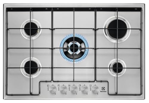 Electrolux Egs7534X Piano Cottura Gas 75 Cm 5 Fuochi Tripla Corona