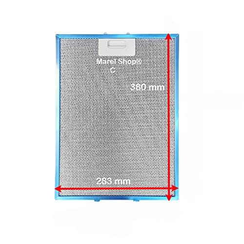 Marel Shop® - Filtro Metallico In Alluminio 283 X 380 X 9 Mm Per Cappa Compatibile Con Elica