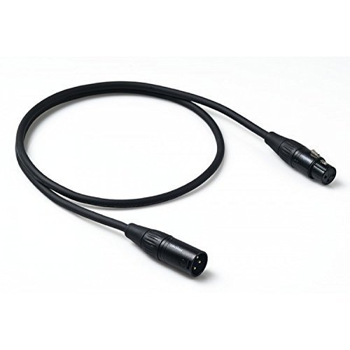 Proel Chl250Lu1 Cavo Audio Professionale Connessioni Cannon Xlr 3P Maschio A Cannon Xlr 3P Femmina -1Mt. Nero