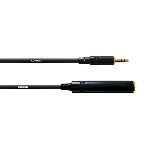 Cordial Cfm 0,15 Vk - Cavo Audio Bilanciato, Da Jack Stereo Dorato Da 3,5 Mm A Presa Jack Stereo Dorata Da 6,3 Mm, Lunghezza 0,15 M