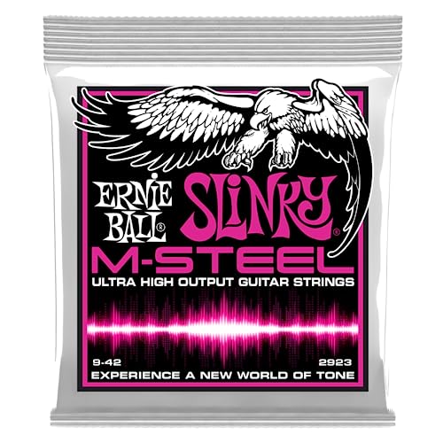 Ernie Ball, Super Slinky M-Steel, Corde Per Chitarra Elettrica, Diametro 9-42